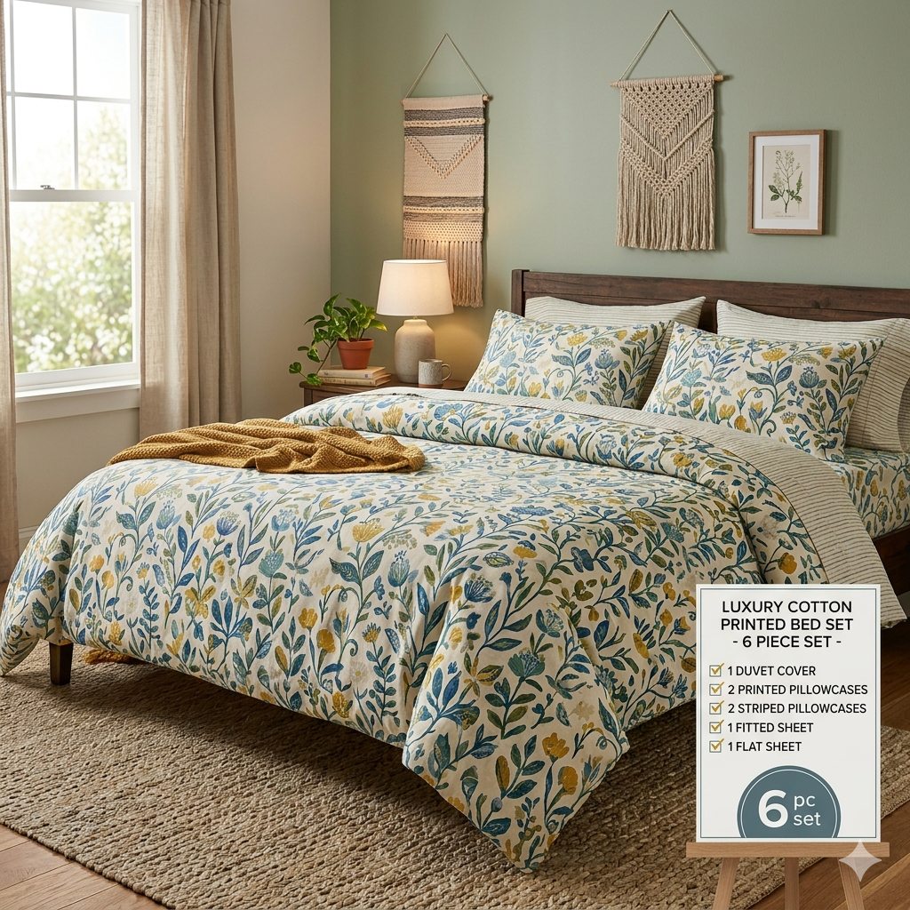 Design 4 Microfibers Bed Sets 6 pc set