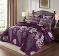 Design 4 cotton printed bed set 6 pc set